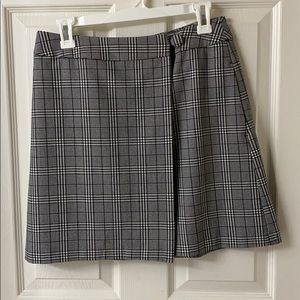 black and white plaid miniskirt